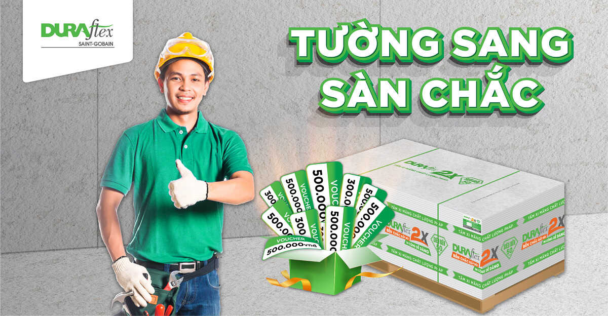 Cơ hội nhận phiếu mua hàng cho thầu thợ thi công DURA trên toàn quốc