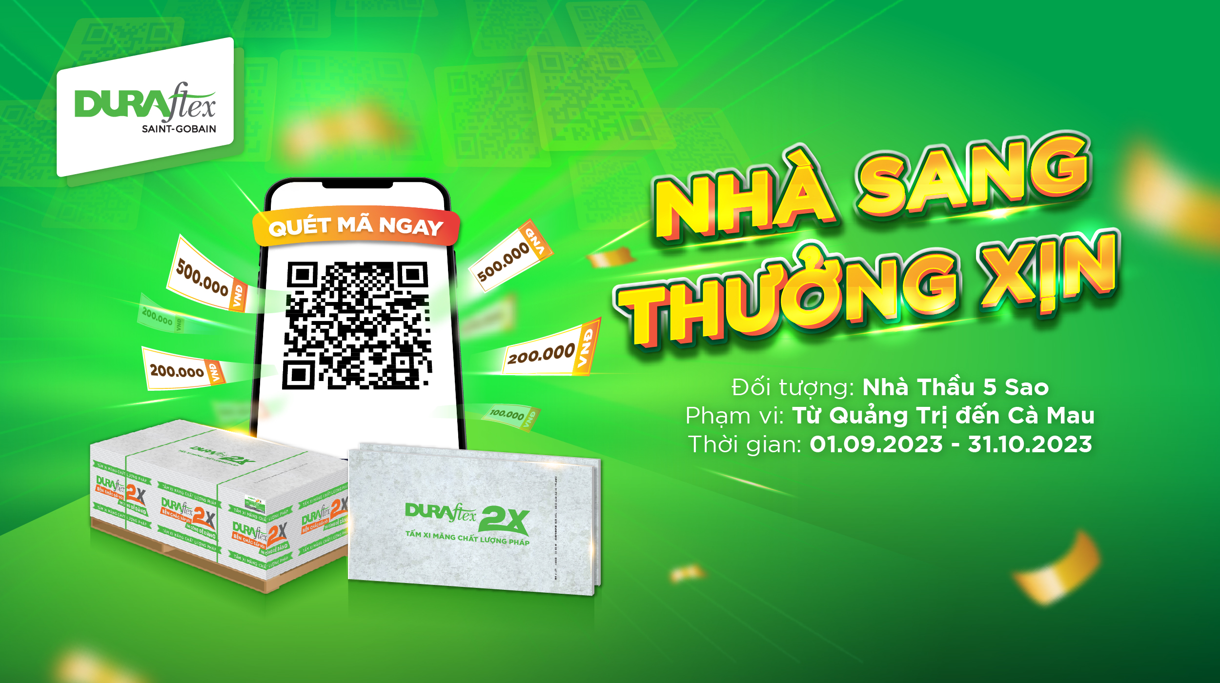 Nhà Sang Thưởng Xịn | Khuyến mãi dành cho nhà thầu khu vực miền Nam