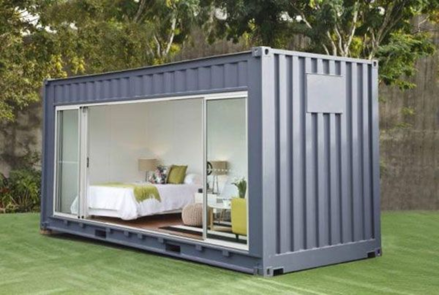 Mẫu nhà tiền chế bằng container đơn giản, ít nội thất